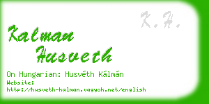 kalman husveth business card