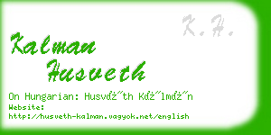 kalman husveth business card